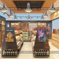 Thiết kế shop rượu, trái cây nhập khẩu - Hà Nội